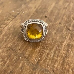 David Yurman Citrine Albion 925 Ring Size 5
